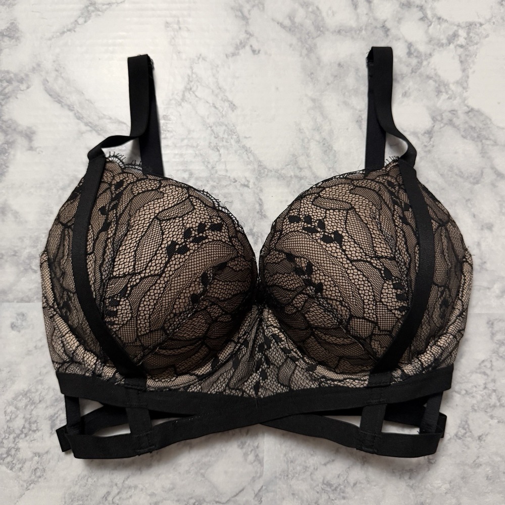 Victorias‎ Secret Very Sexy Chantilly Lace Long Line Bra Size 34D Bustier
